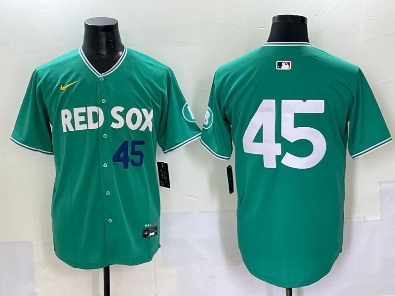 Men 2025 Boston Red Sox #45 No Name Dark Green Joint Name Nike MLB Jersey style 4->boston red sox->MLB Jersey